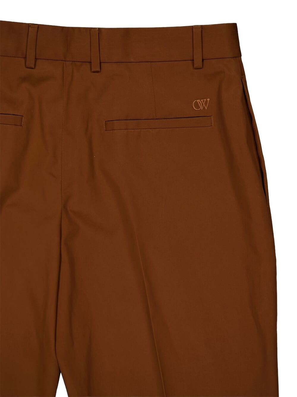 cotton straight-leg trousers - 4