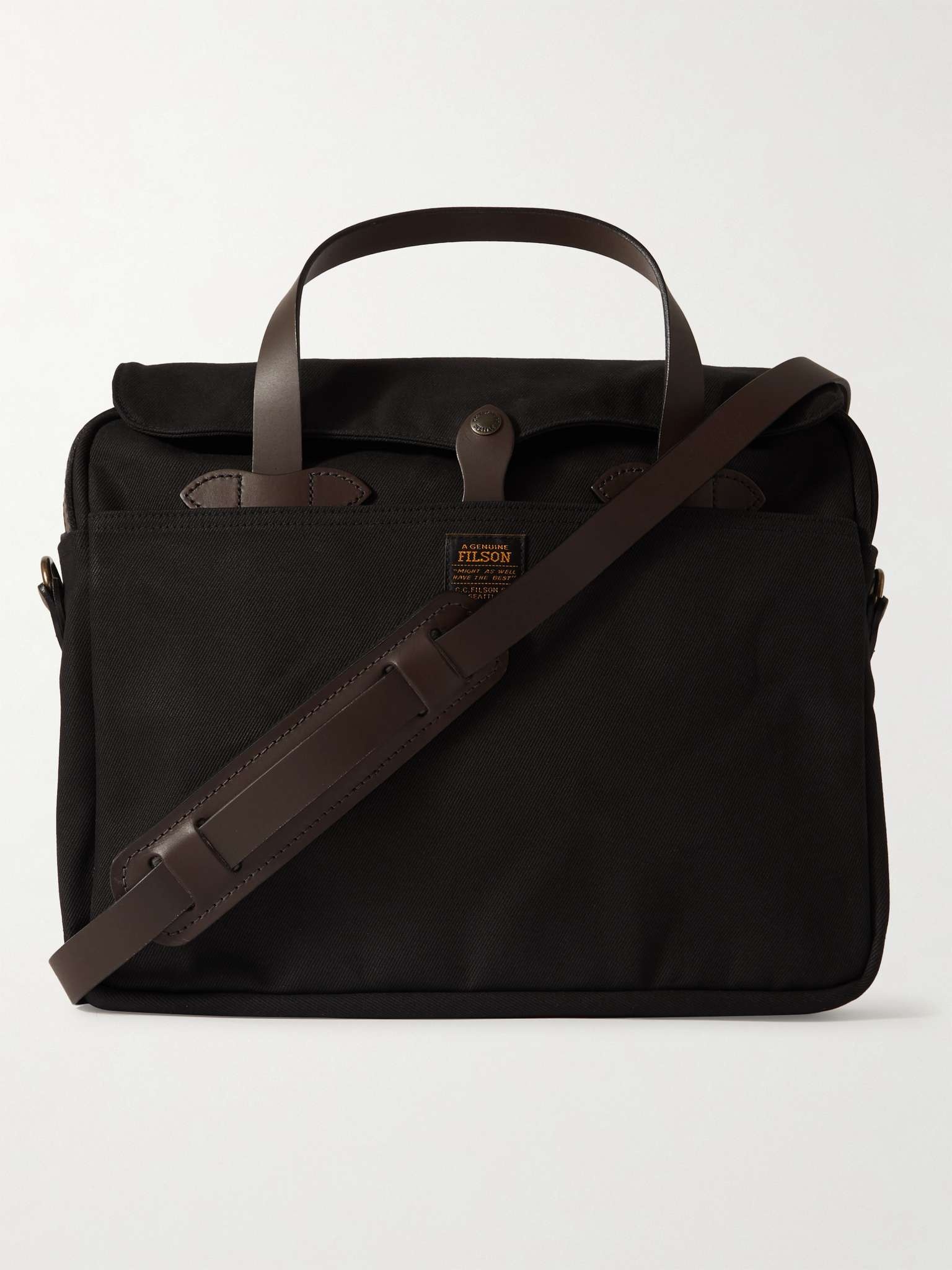 Twill and Leather Briefcase - 1
