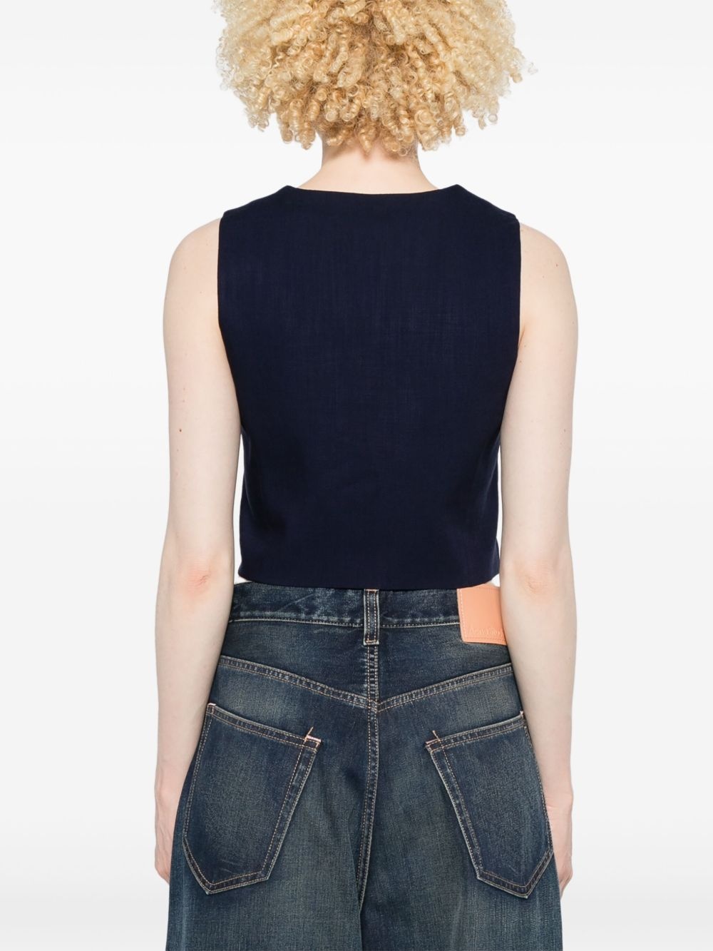 slub-texture waistcoat - 4