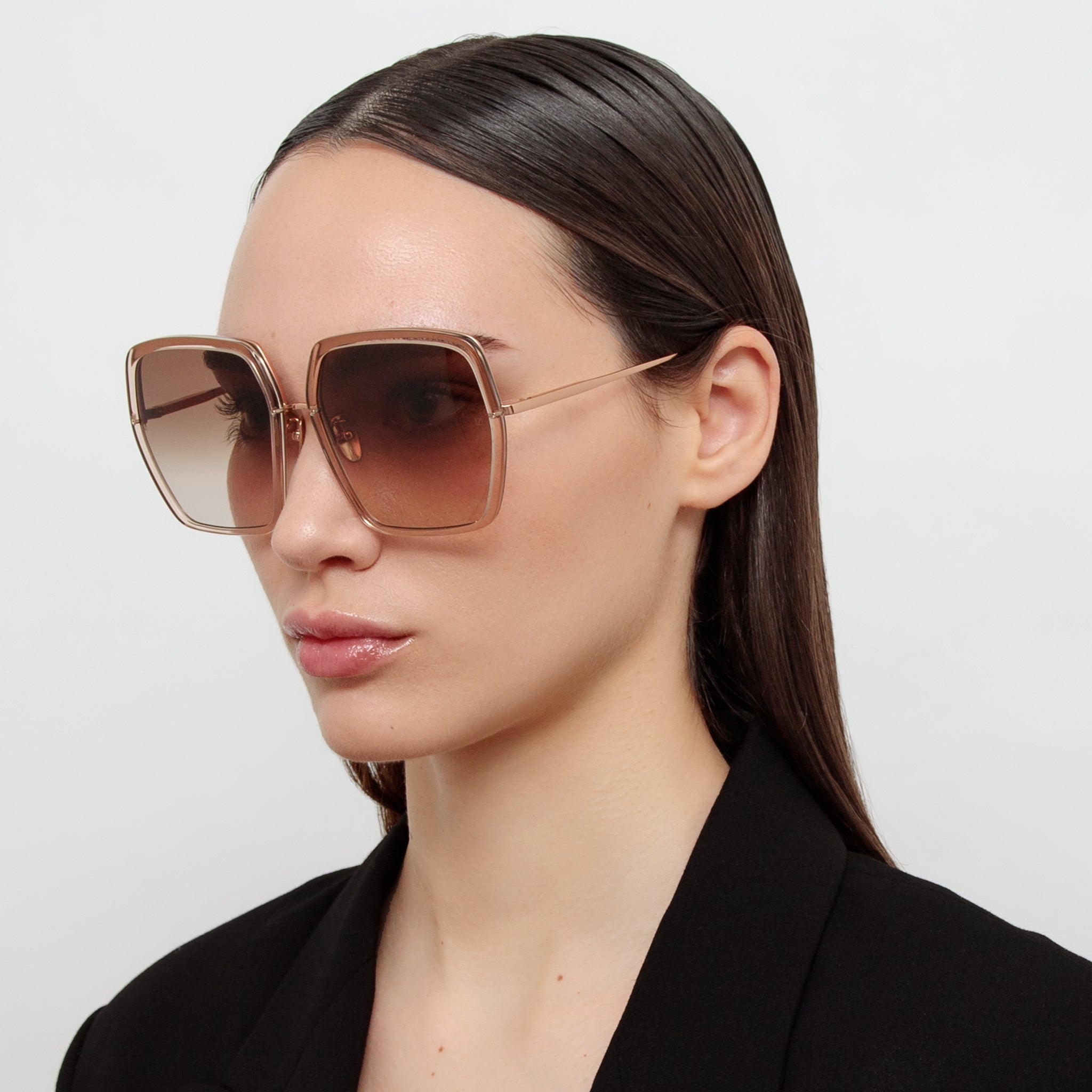 Syan Oversize Sunglasses in Ash - 2
