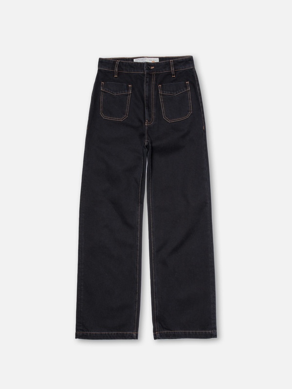 Holly Western Black Denim Pants - 1