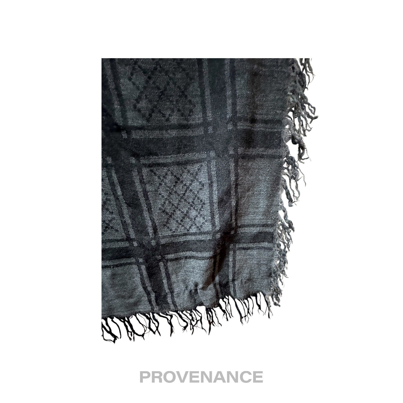Gucci Survie Fox Shawl Scarf - GG Black Charcoal - 5