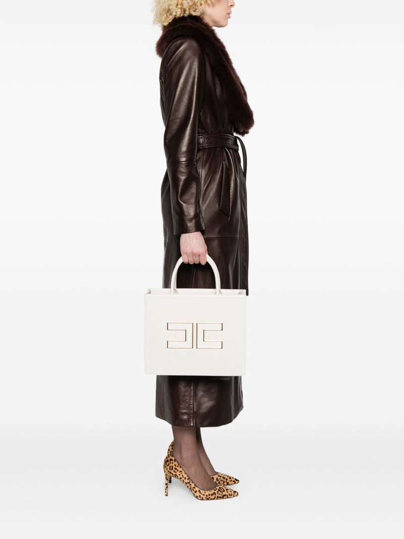 ELISABETTA FRANCHI logo-plaque tote bag outlook