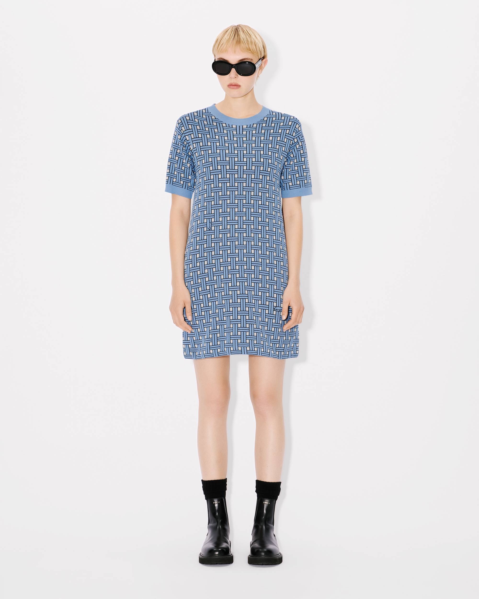'KENZO Weave' embroidered dress - 3