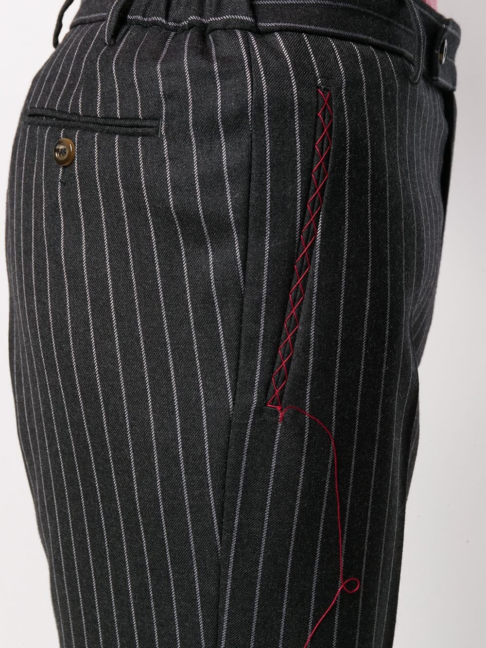 pinstripe tailored trousers - 5