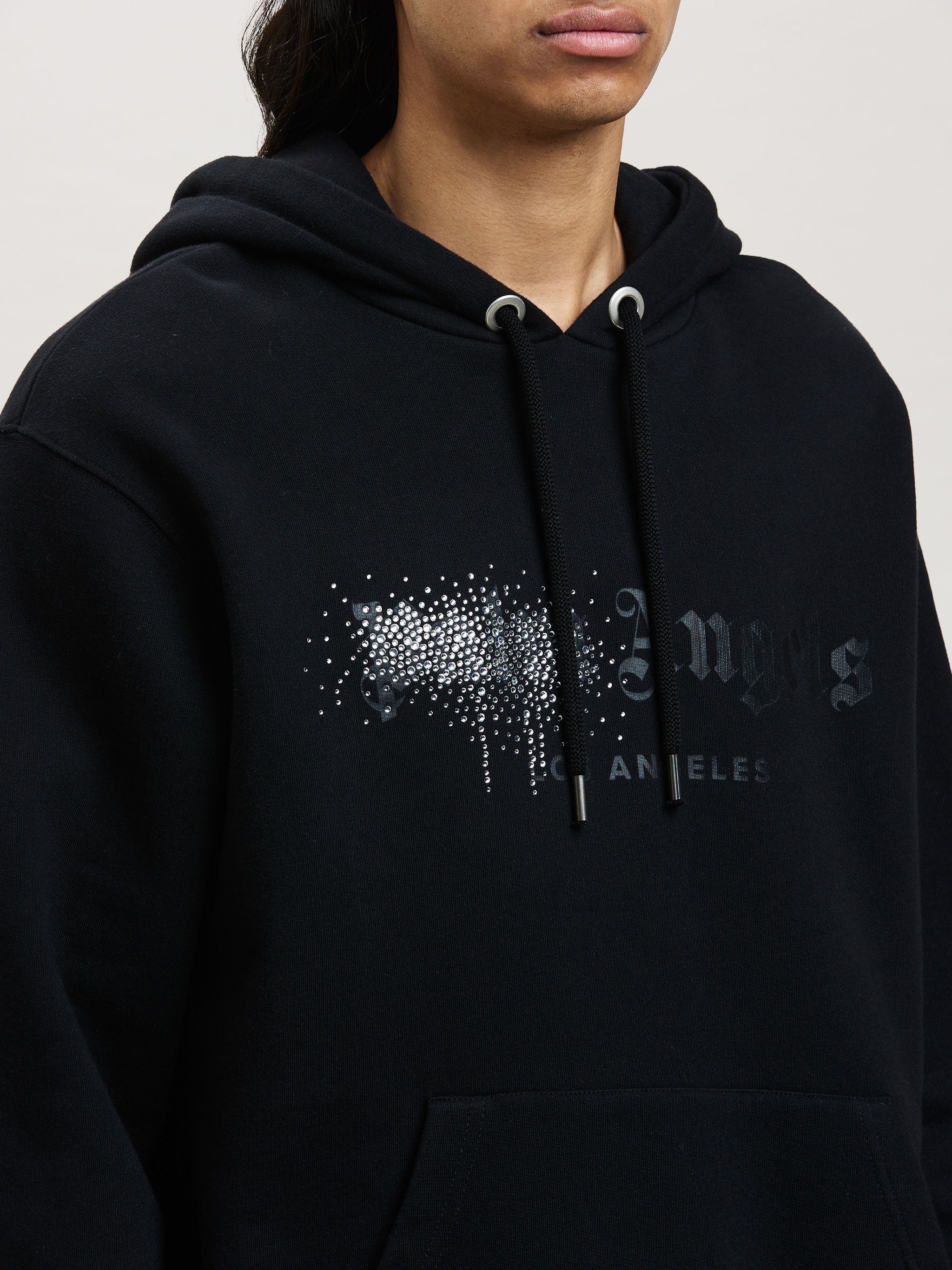 RHINESTONE SPRAYED HOODIE - 6