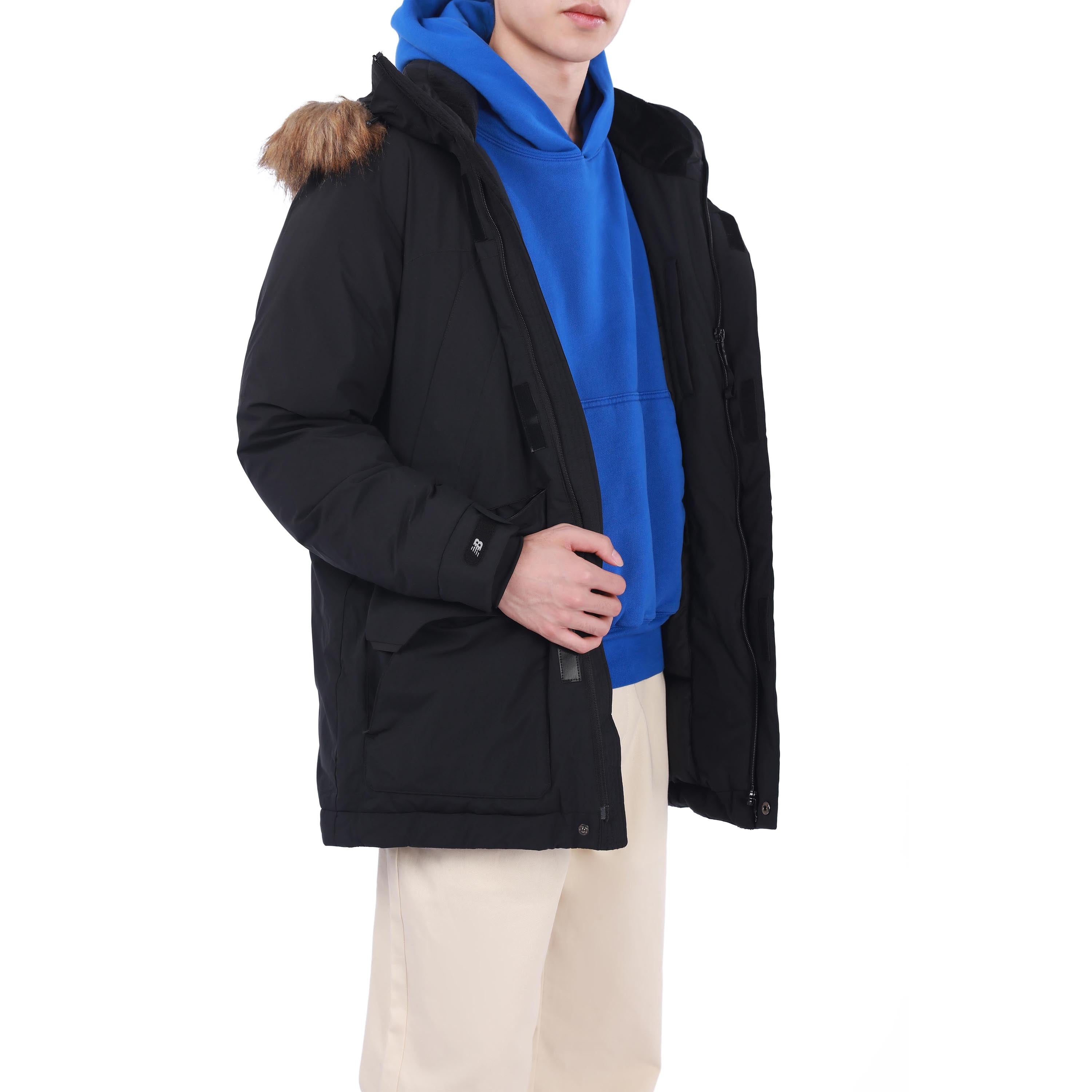 New Balance Warm Hooded Down Jacket 'Black' 5PB42201-BK - 4