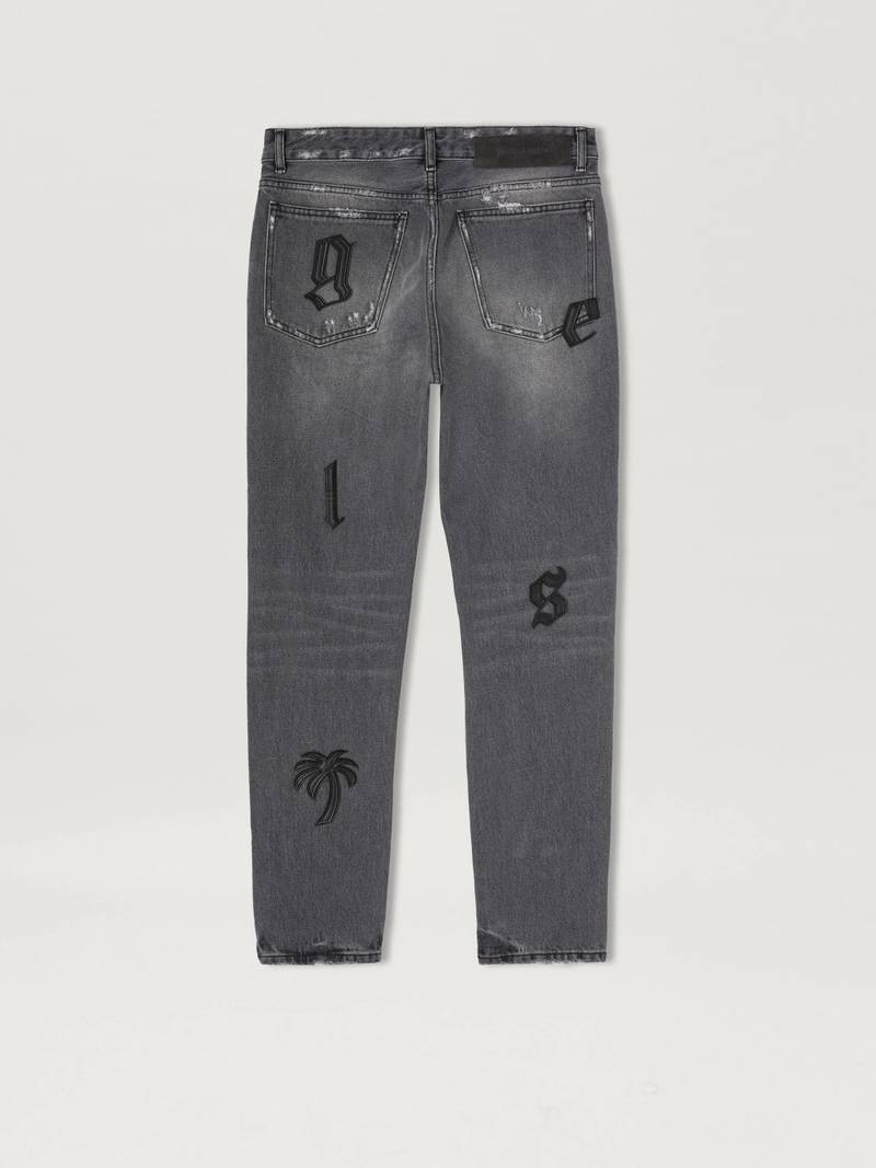 LOGO PATCH CLASSIC DENIM PANTS 7