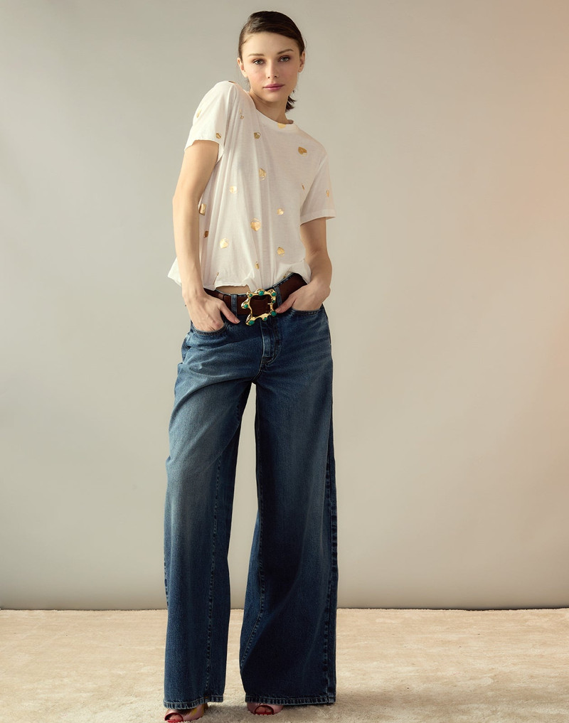CYNTHIA ROWLEY Lock & Key Metallic Tee outlook