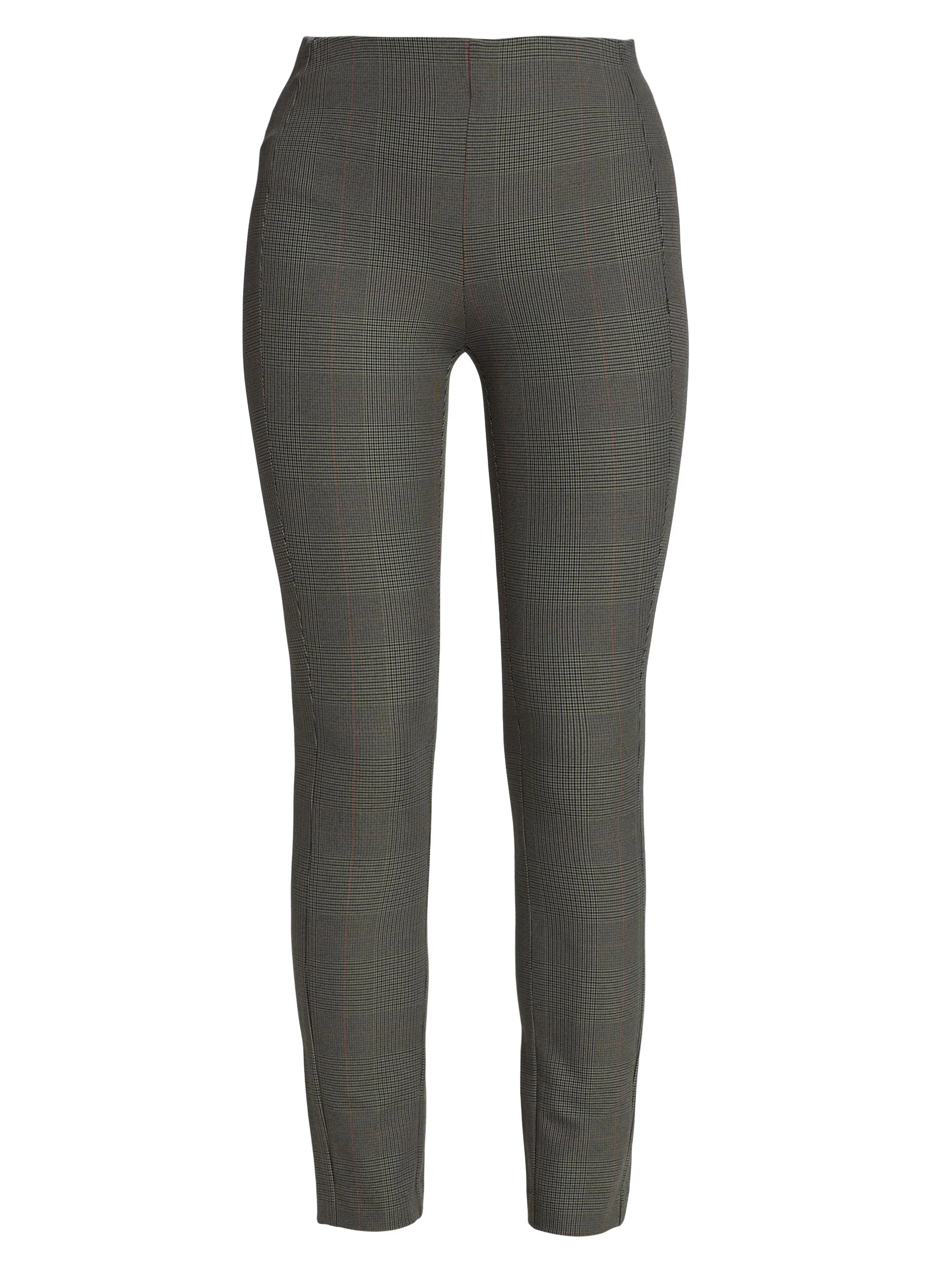 Women's Simone Plaid Slim Pants - Green Plaid - 1