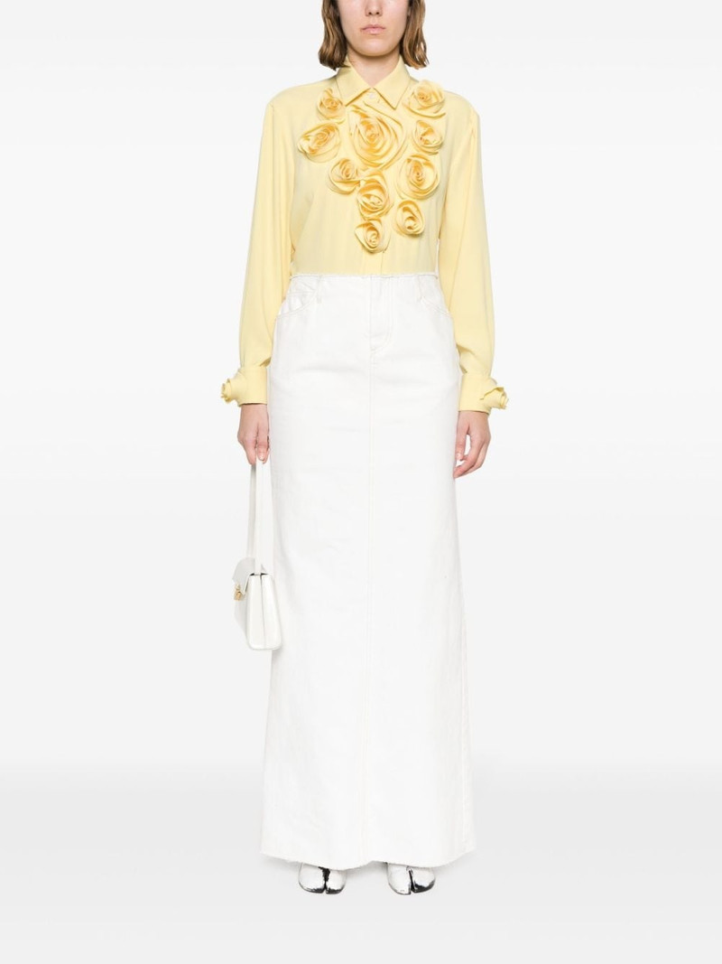 VIKTOR & ROLF crepe floral-appliqué shirt outlook