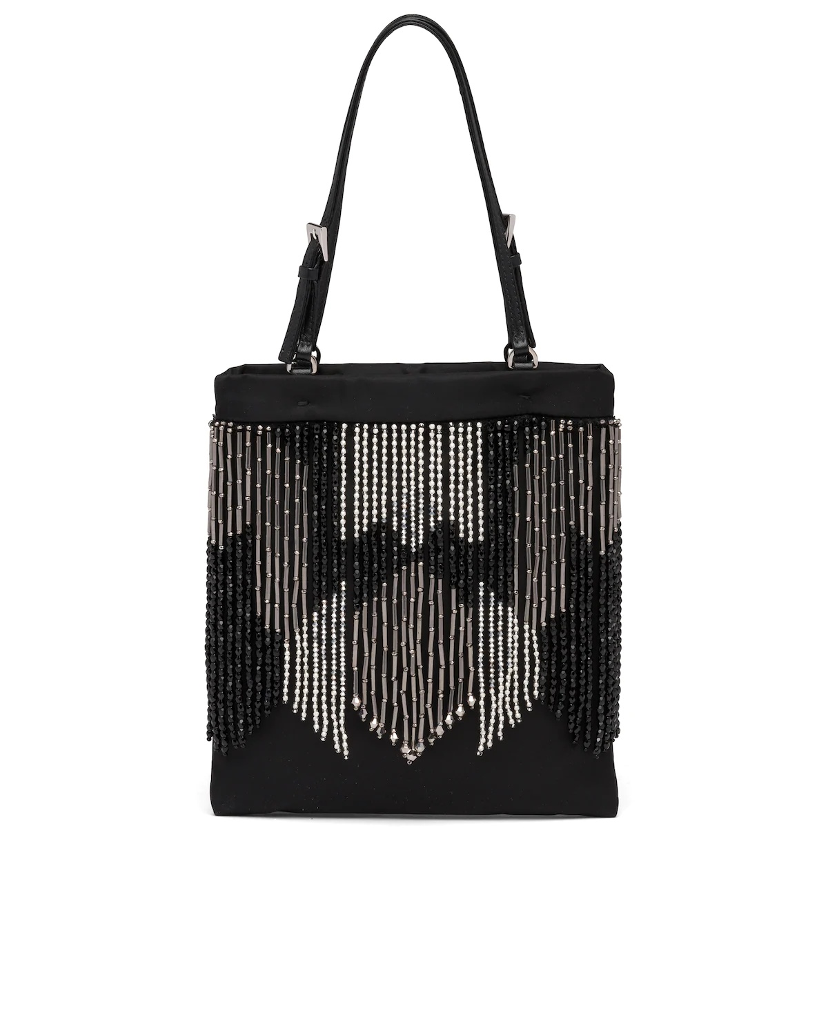 Nylon handbag with fringe - 1