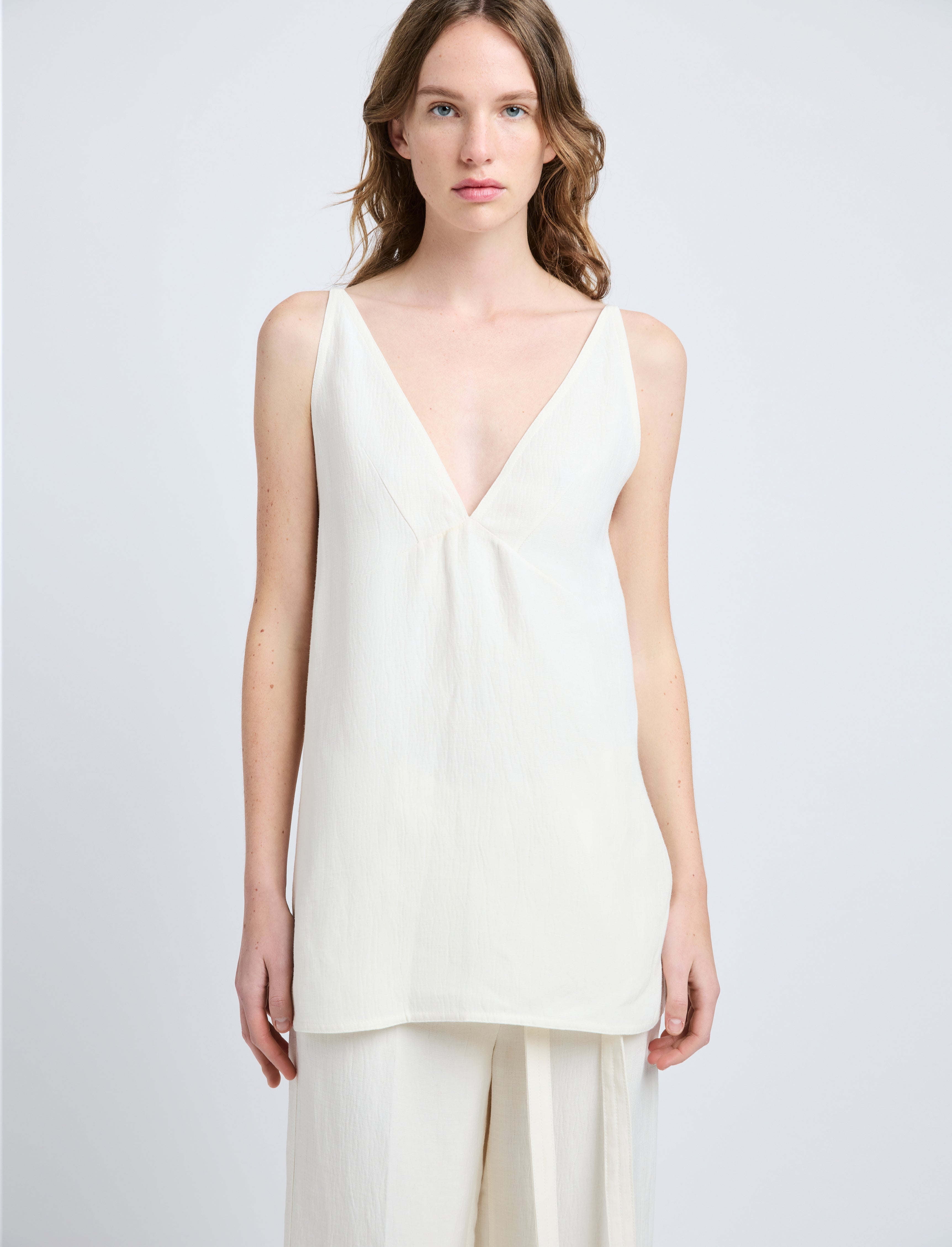 Mitchell Top in Cotton Viscose Linen - 6