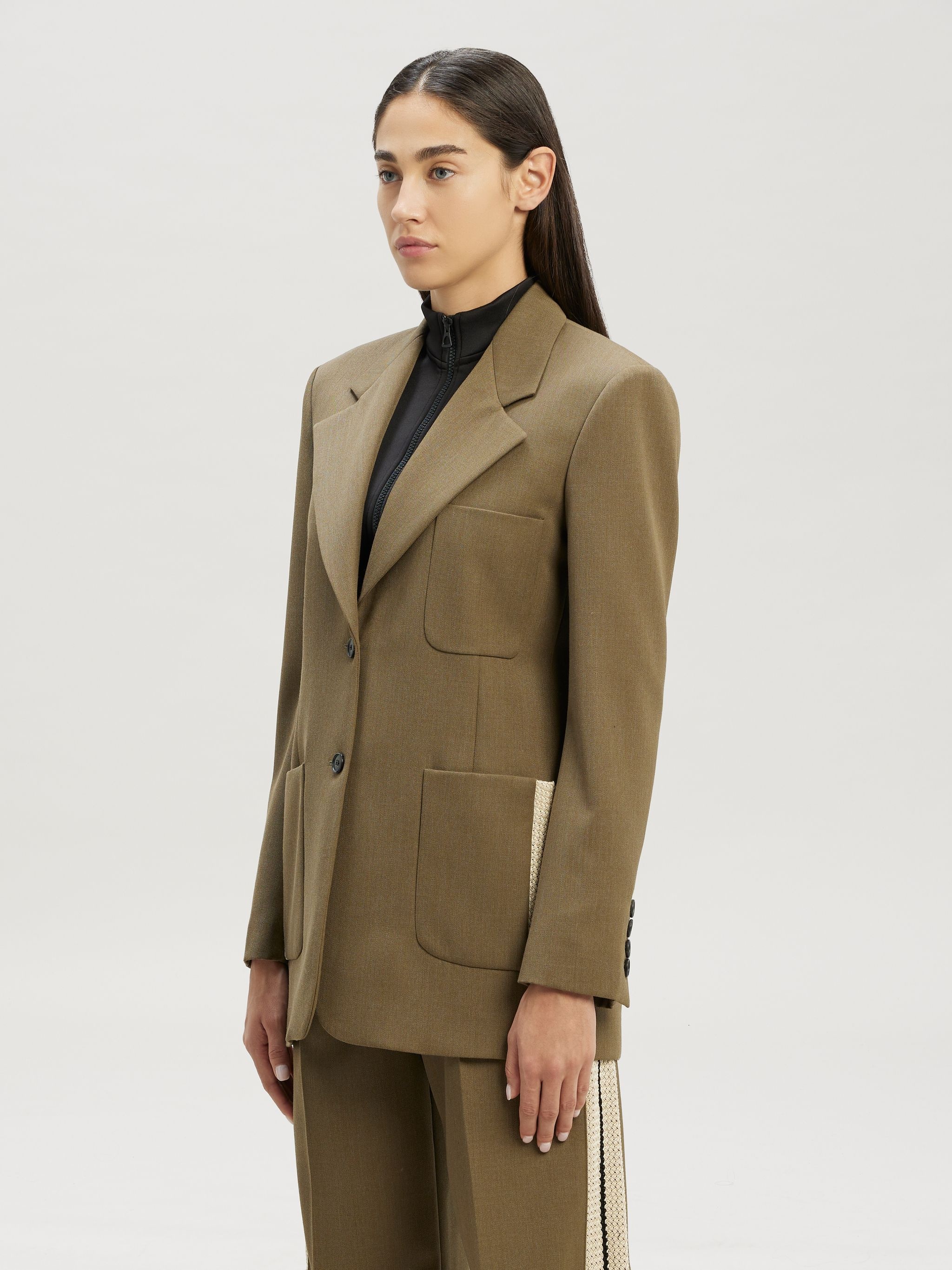 Knit Tape Blazer - 4