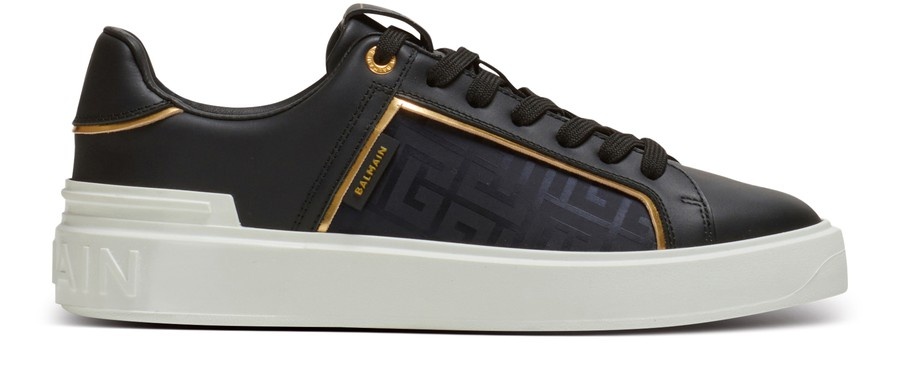 B-Court leather and nylon monogram sneakers - 1