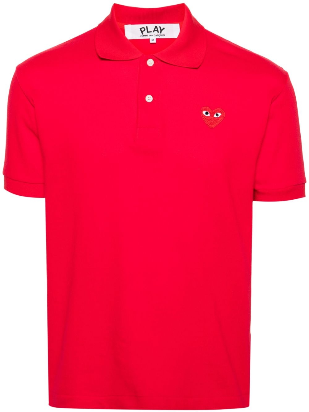 Heart-patch piqué polo shirt - 1