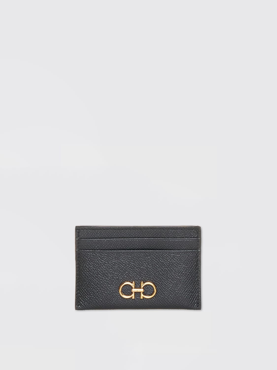 Ferragamo credit card holder in grained leather - 1