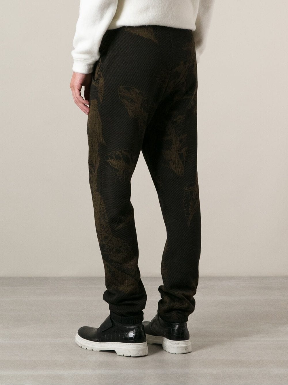 embroidered jacquard trousers - 4