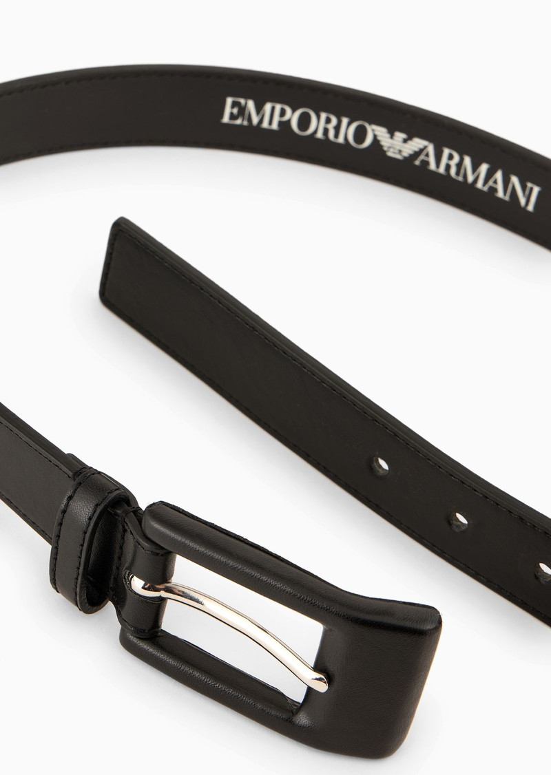 EMPORIO ARMANI Nappa leather-effect belt outlook