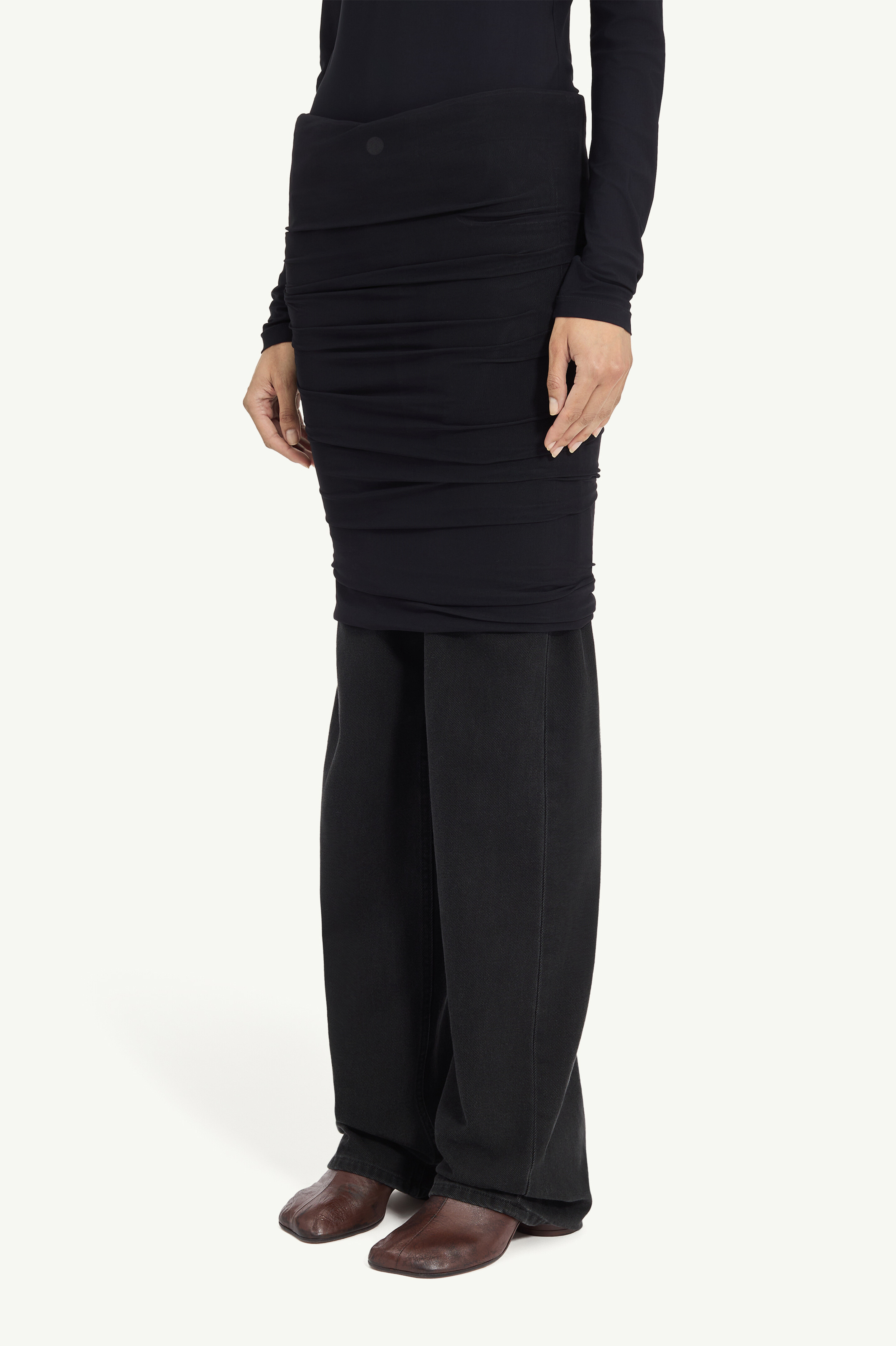 Jeans with overlay - 5