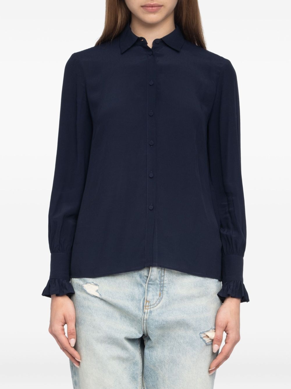 ruffled-cuff shirt - 4