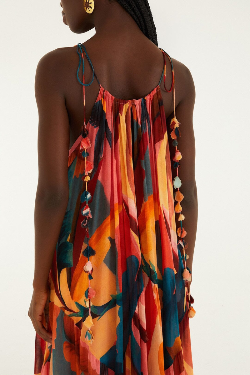 Multicolor Atlantic Rainforest Sleeveless Maxi Dress 5