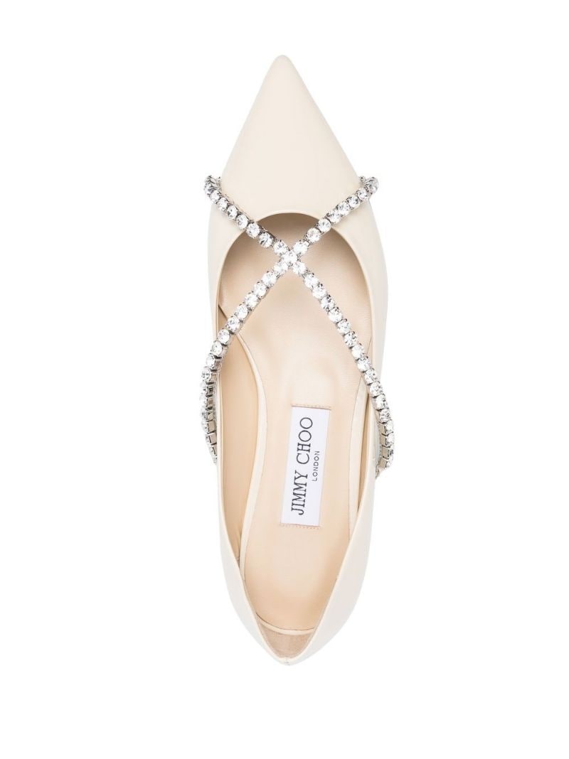 Genevi crystal-chain ballerina shoes - 4