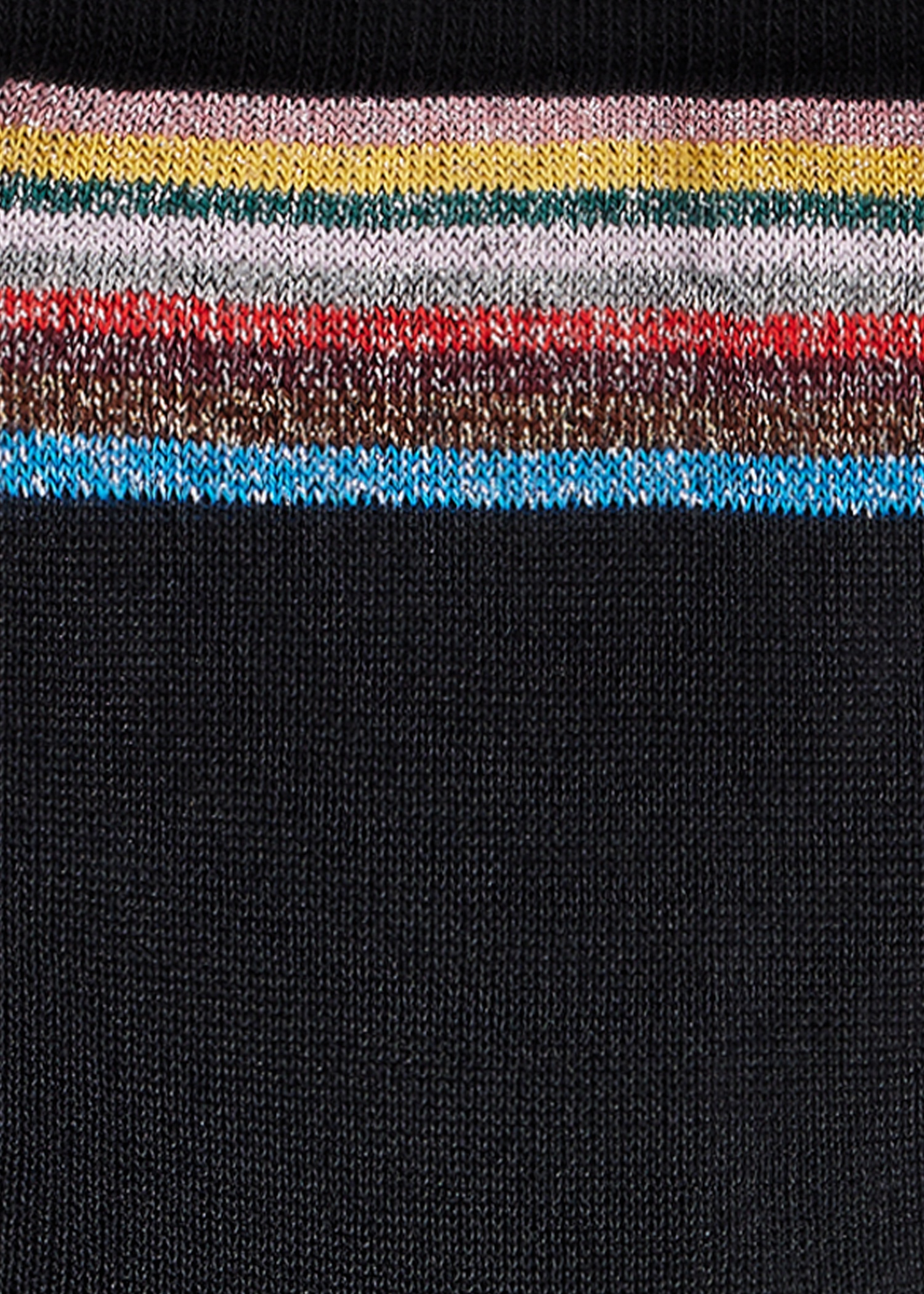 Women's Black Sheer 'Signature Stripe' Socks - 3