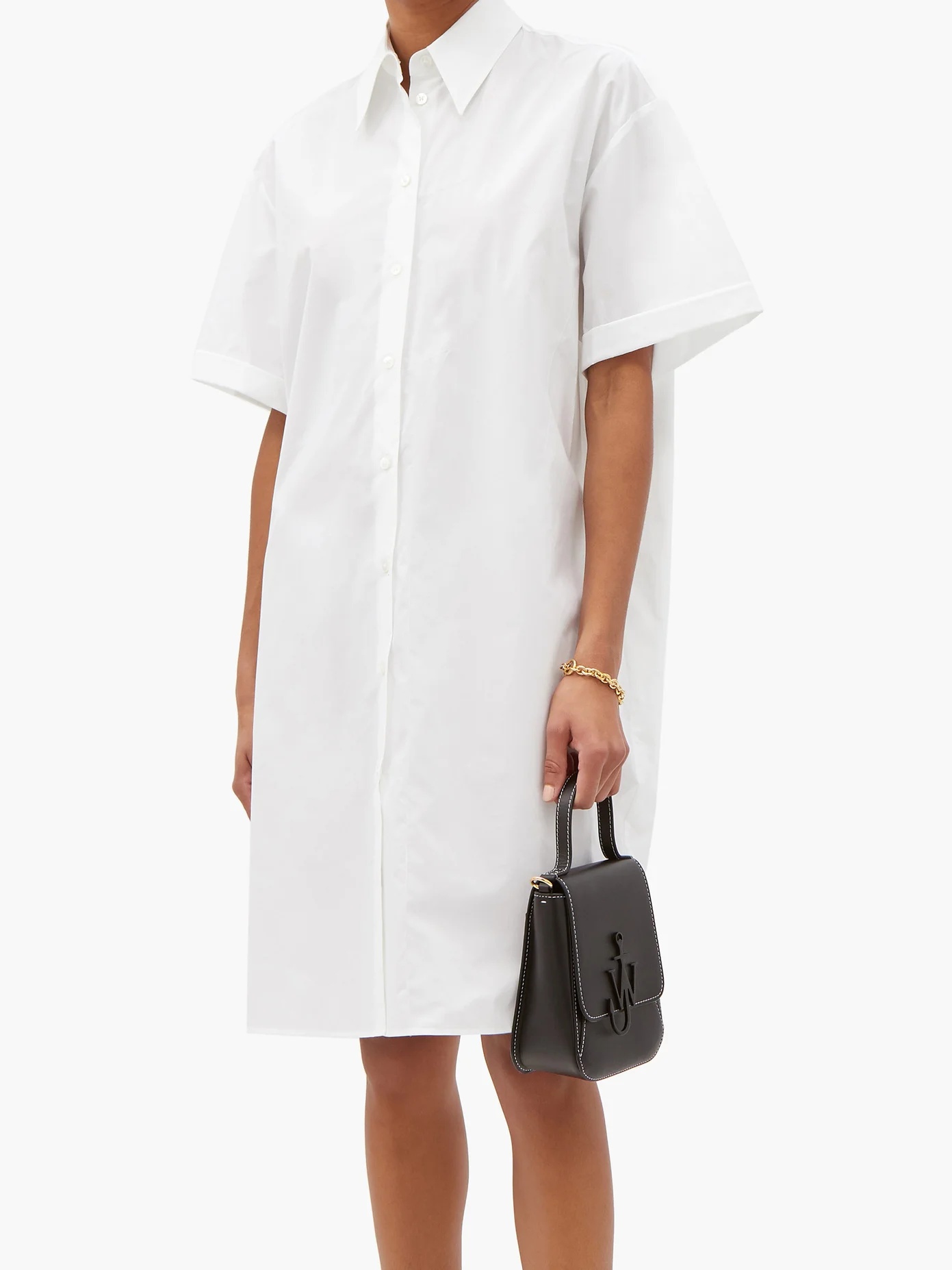 Oversized cotton-poplin shirt dress - 2