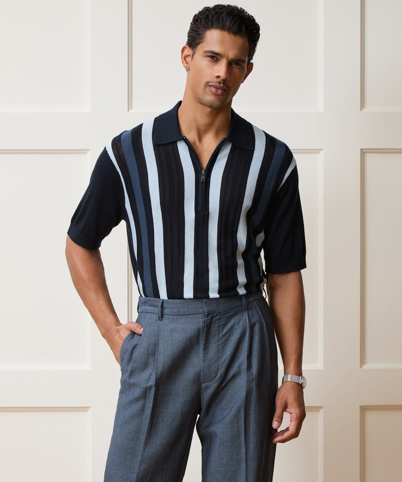TODD SNYDER Stratford Quarter-Zip Sweater Polo outlook