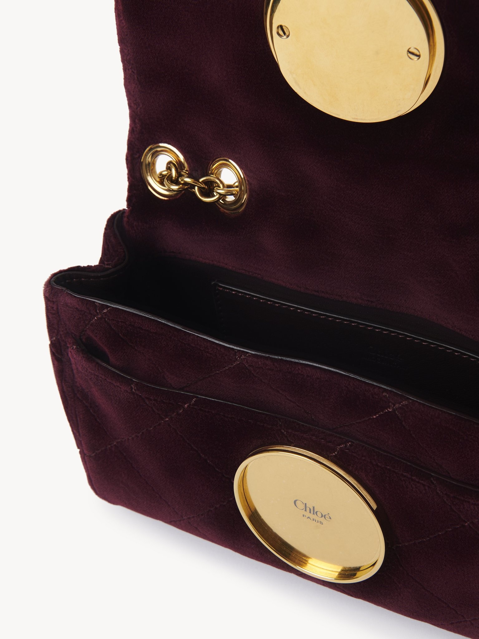SMALL CHLOÉ HERITAGE SHOULDER BAG IN VELVET - 5