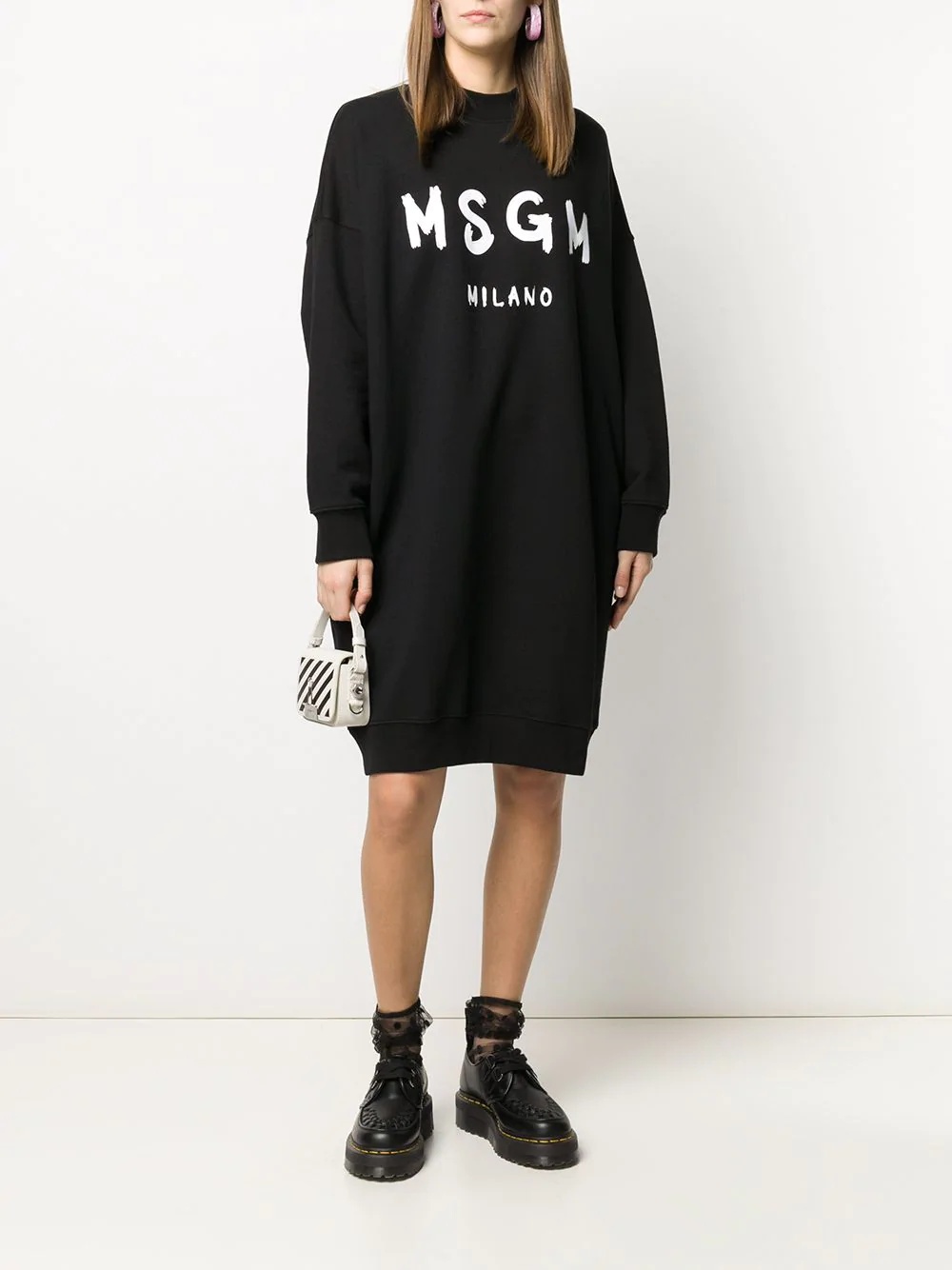 brushstroke logo sweater dress - 2