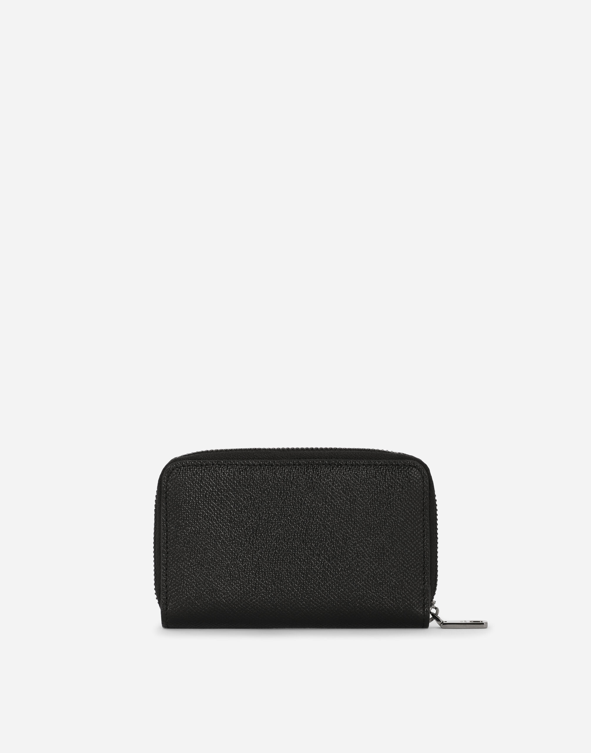 Small calfskin zip-around wallet with logo tag - 3