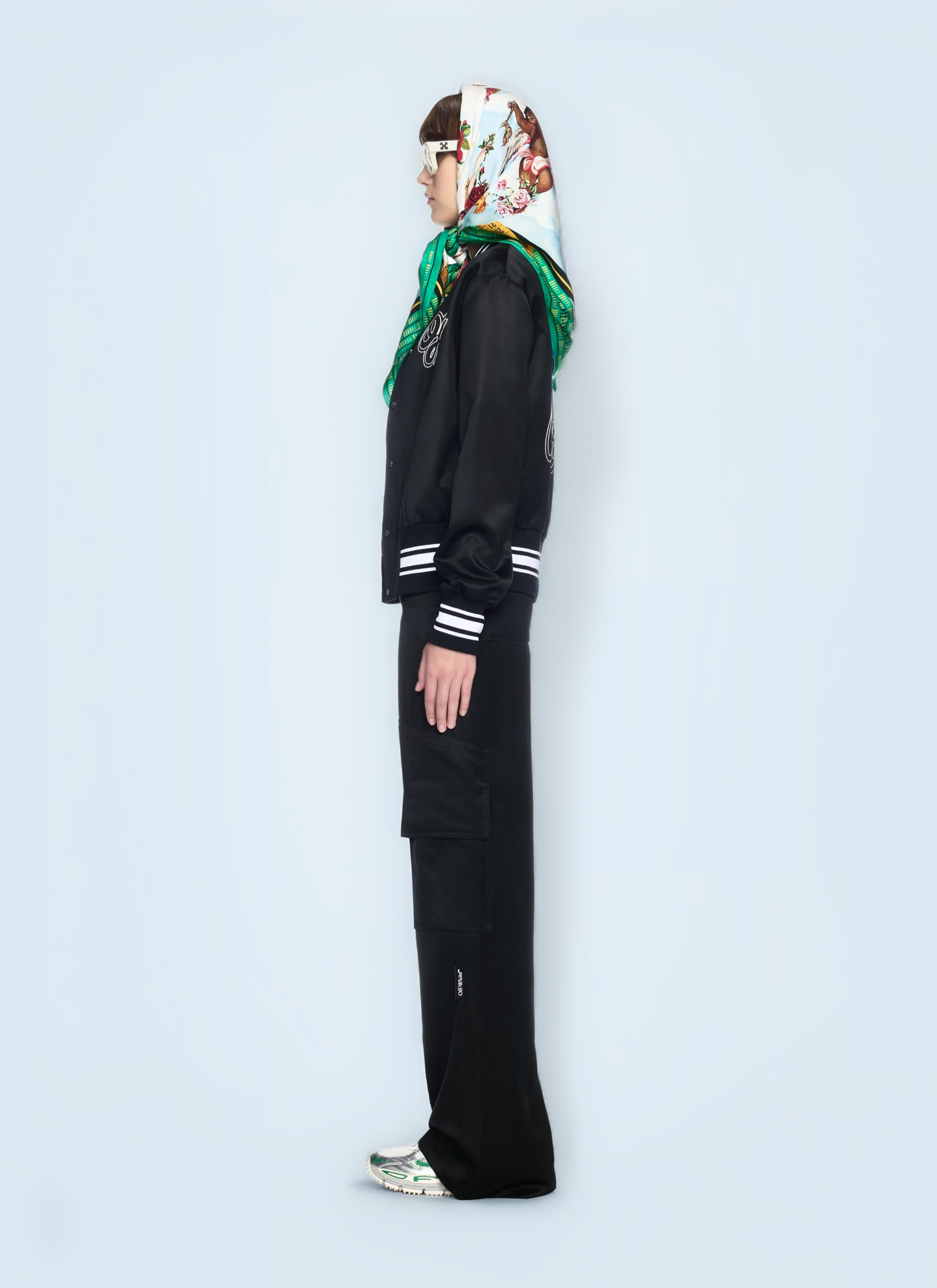 Off White Women Toybox Satin Cargo Pants - 2