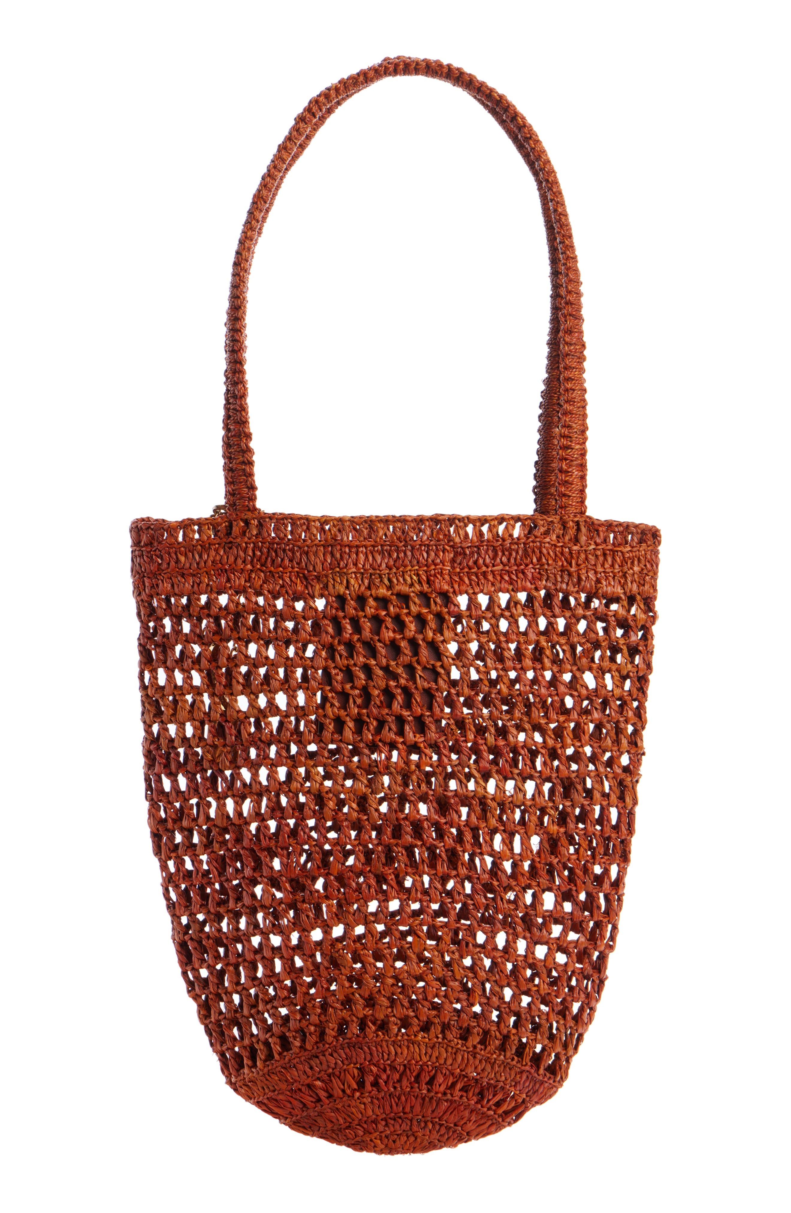 Chloé Small Summer Banana Crocheted Raffia Tote in Clay Brown at Nordstrom - 3