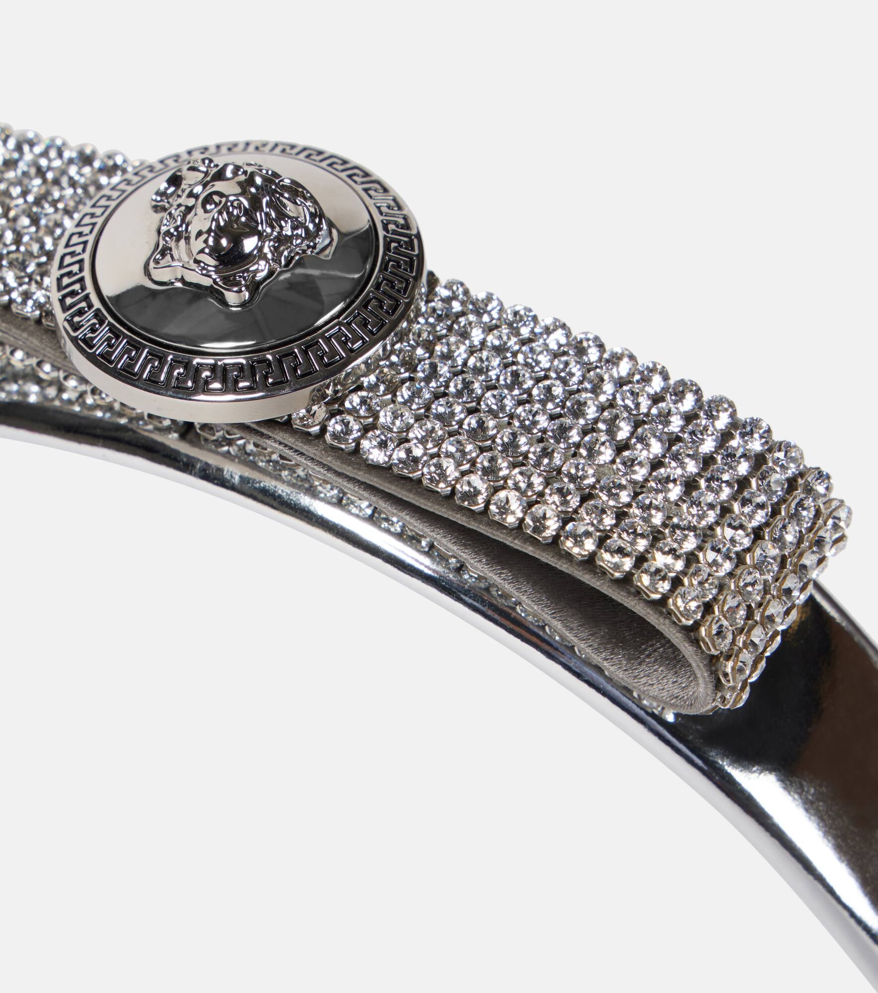 Biggie Medusa metallic leather headband - 3