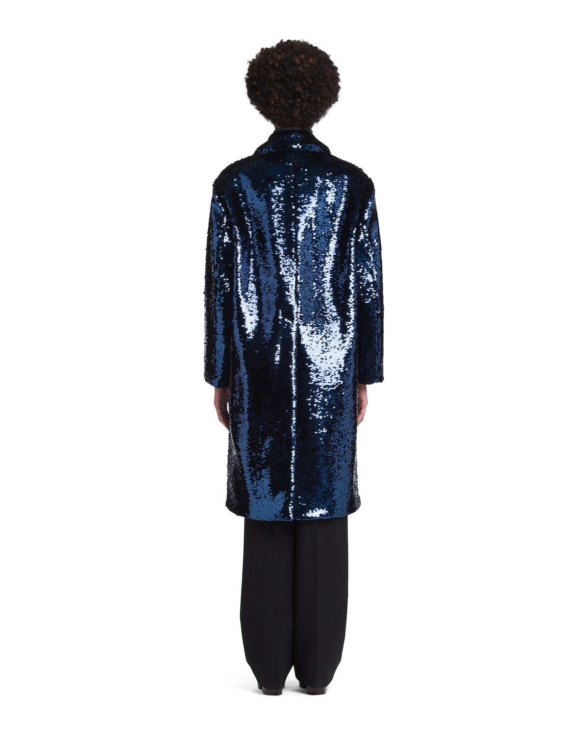 Sequin-embroidered double-breasted coat - 4