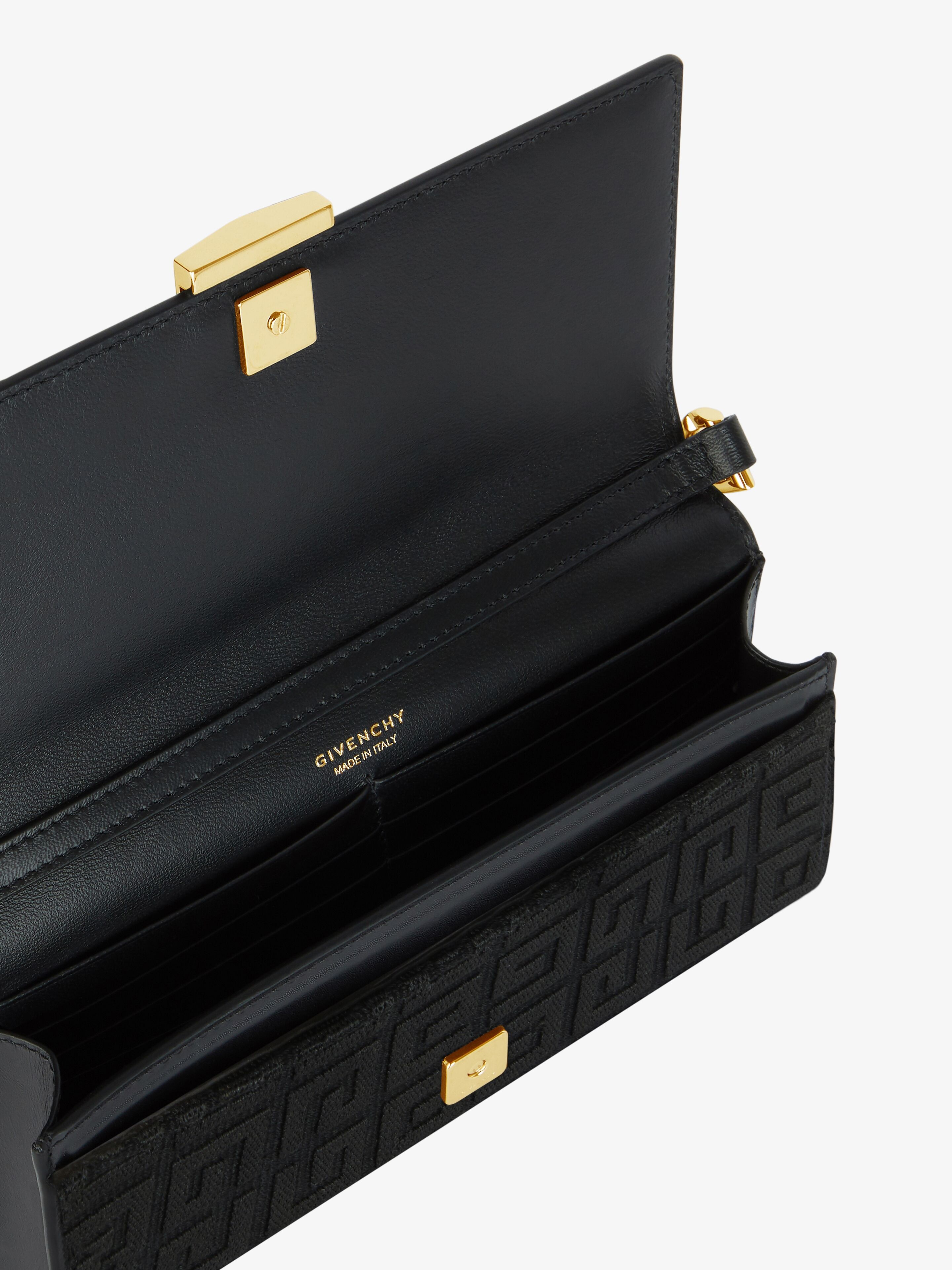 4G WALLET IN 4G EMBROIDERED CANVAS WITH CHAIN - 6