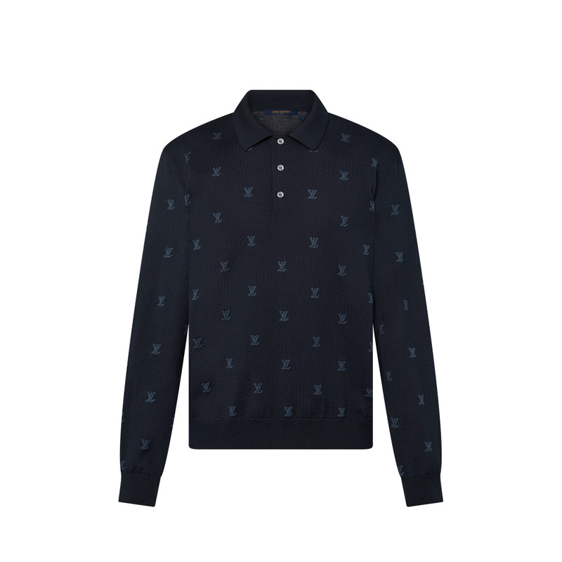 Long-Sleeved Wool, Silk And Cashmere-Blend Polo 1