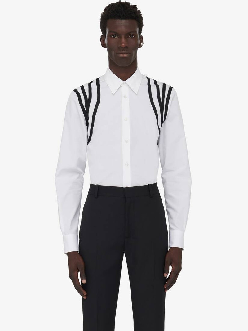 Men's Harness Tape Shirt in Optical White 5