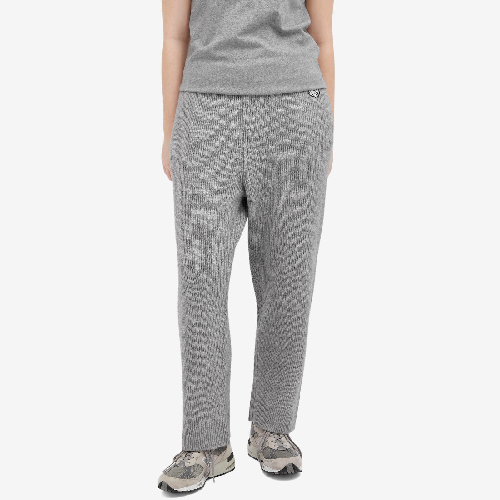 Maison Kitsune Tonal Fox Head Patch Rib Sweatpants - 2