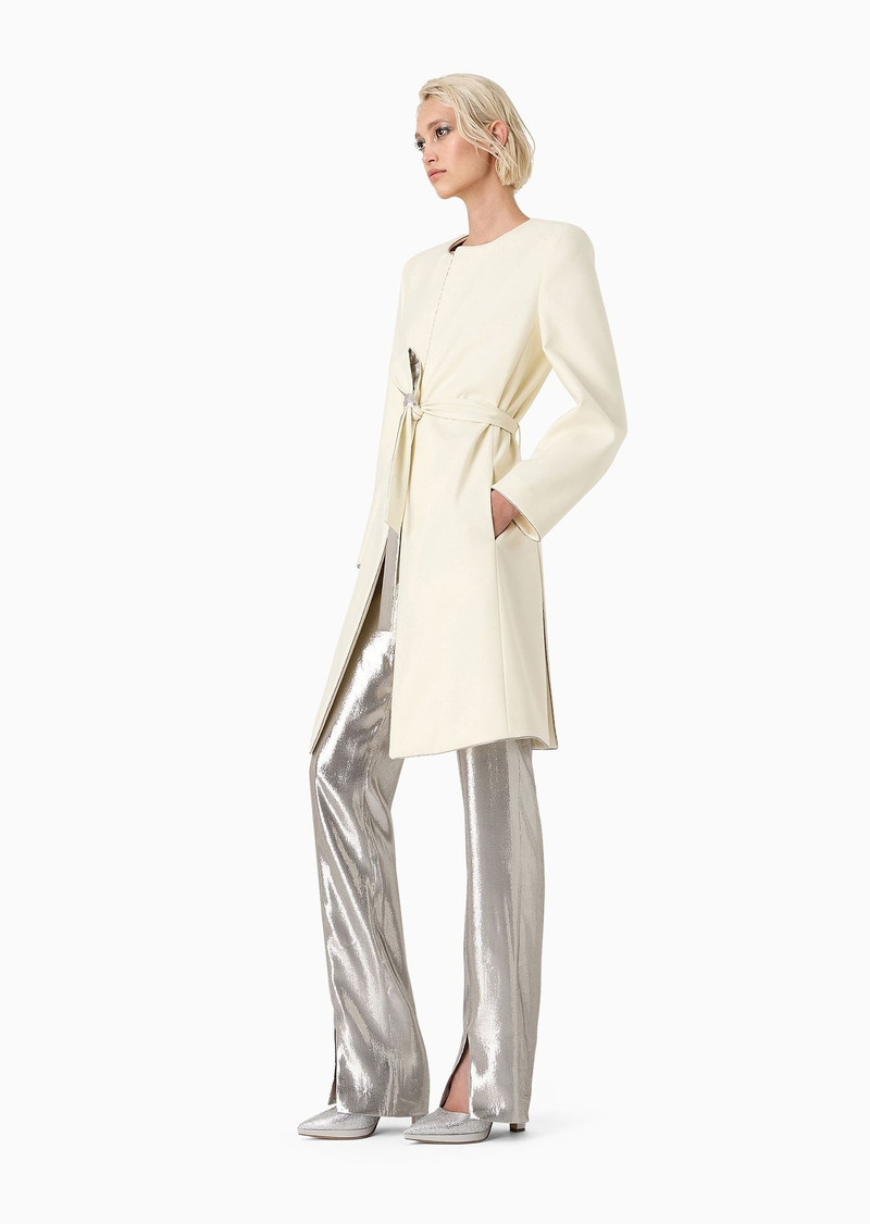 GIORGIO ARMANI Belted wool coat outlook