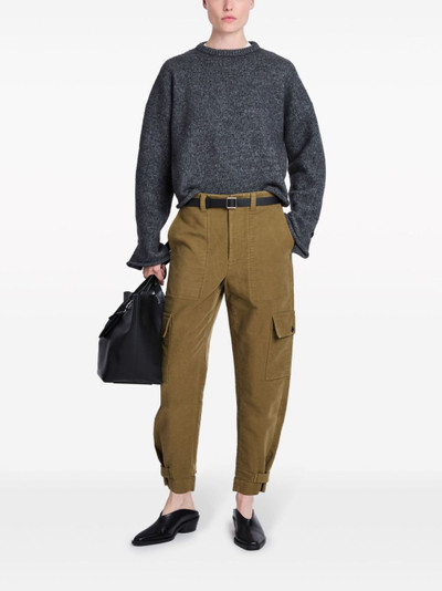 Proenza Schouler Kay tapered-leg cotton trousers outlook