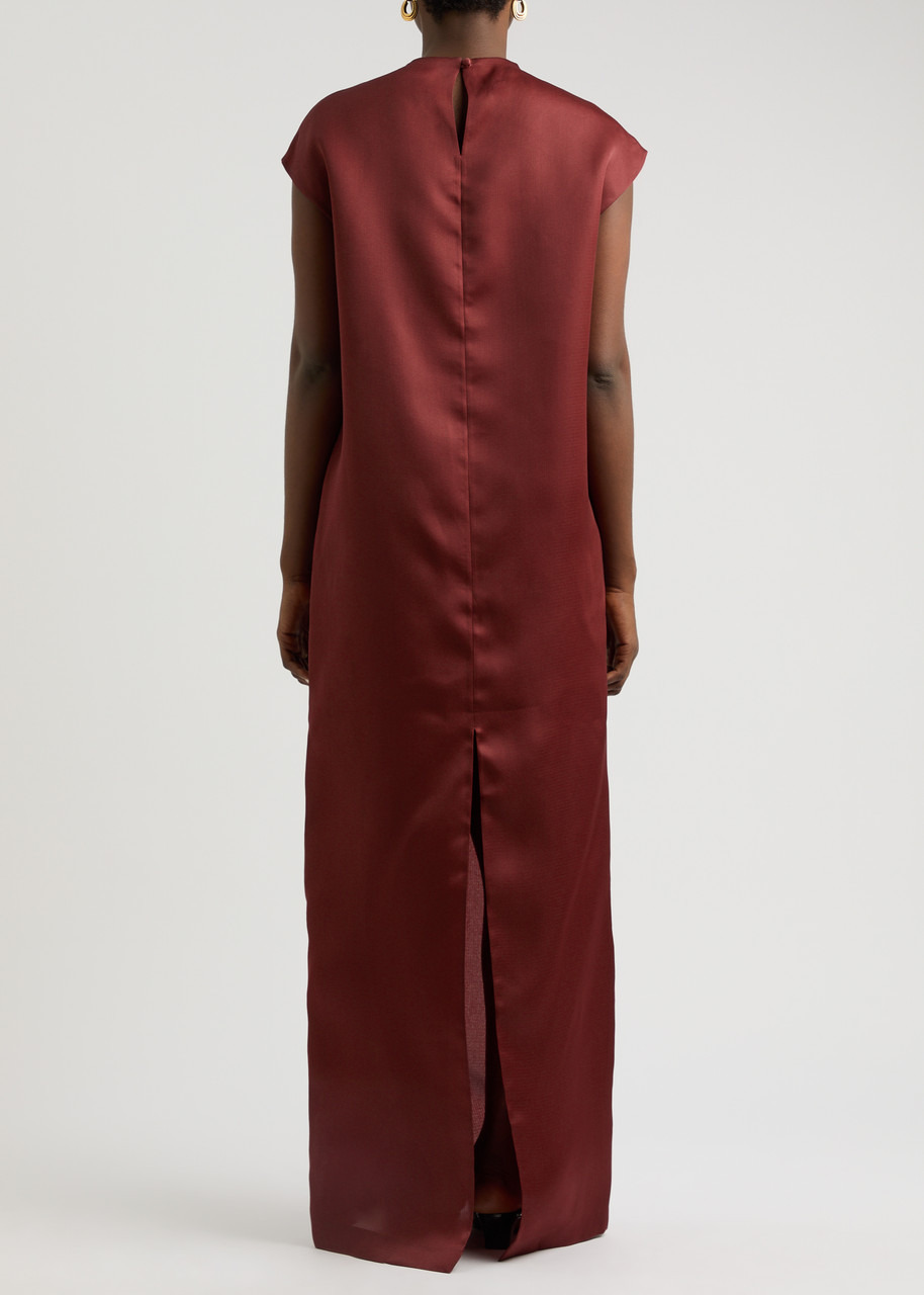Khaite Lohan Semi-sheer Silk Maxi Dress - 3