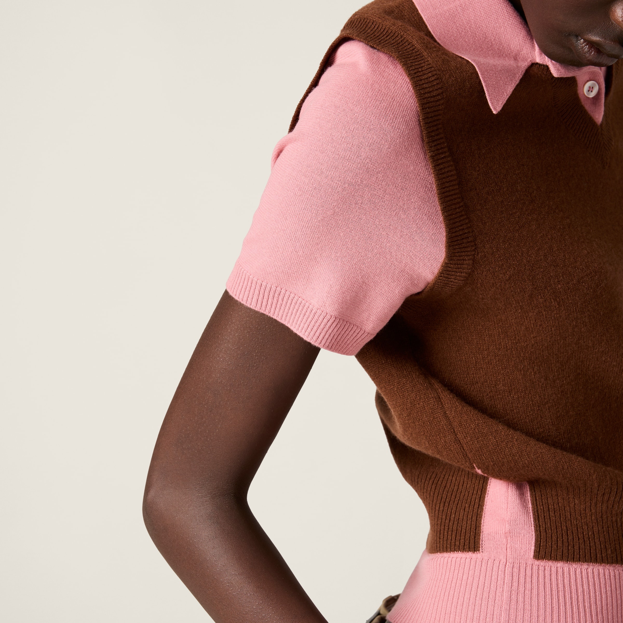 Cashmere and wool polo sweater - 5