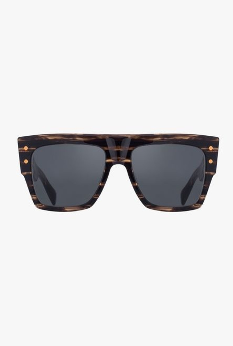 Tortoiseshell-effect acetate B-I sunglasses 1