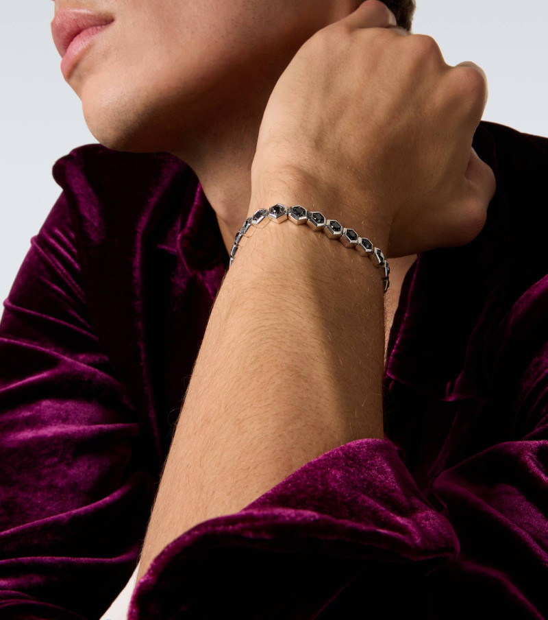 DAVID YURMAN Hex sterling silver bracelet with diamonds outlook