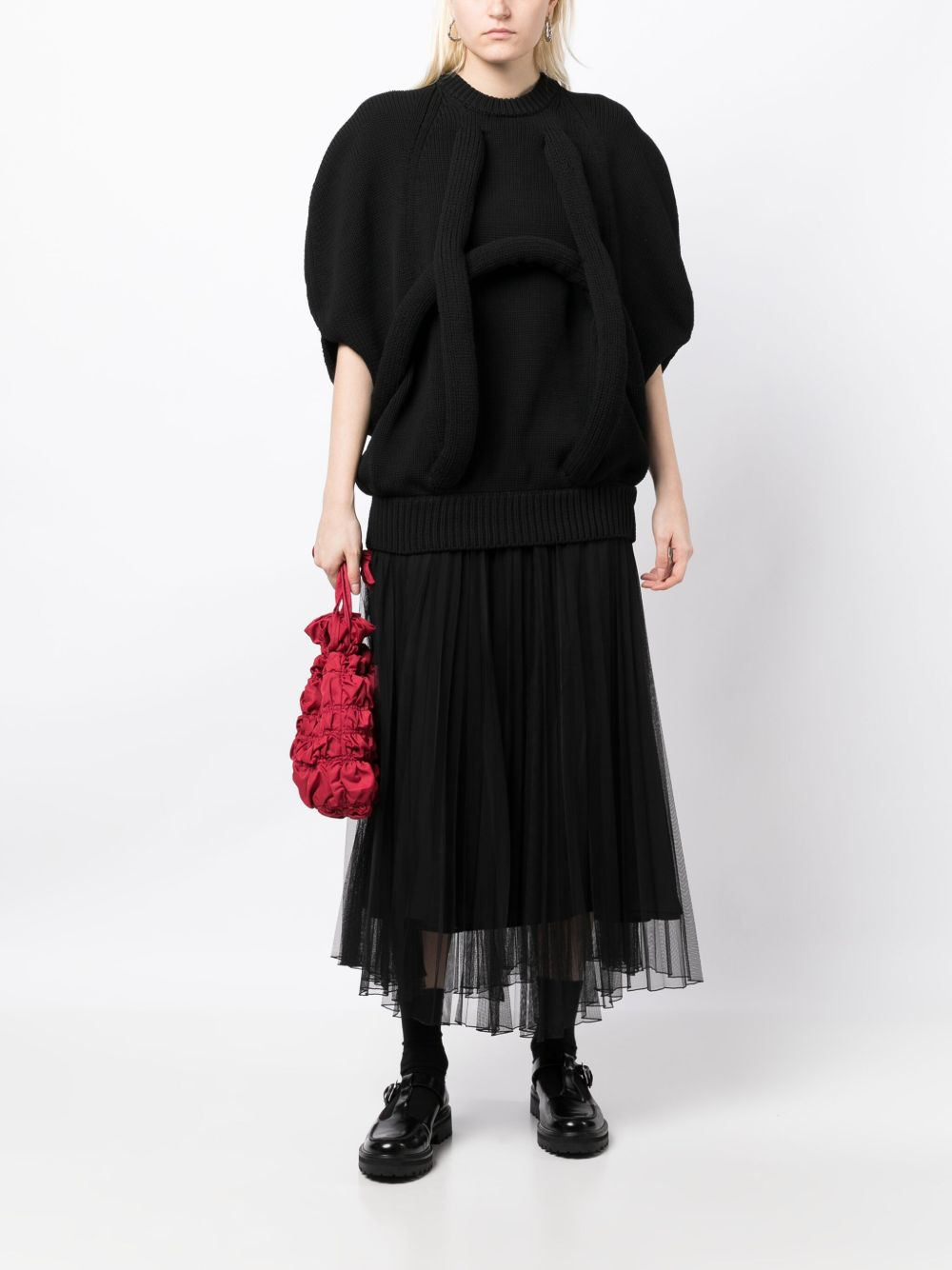 appliqué-detail chunky-knit jumper - 2