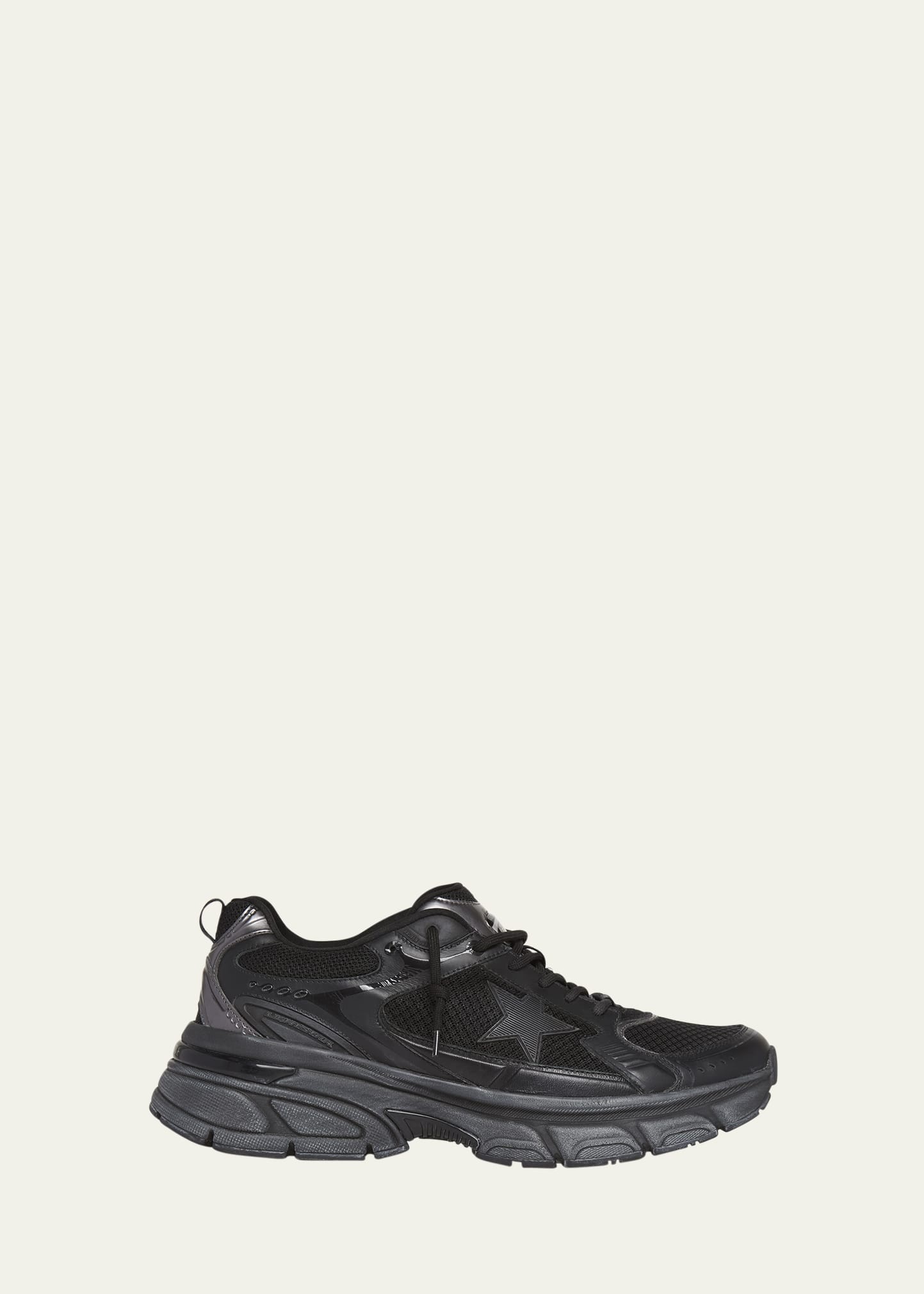 Men's Lightstar Mesh and Leather Sneakers - 1