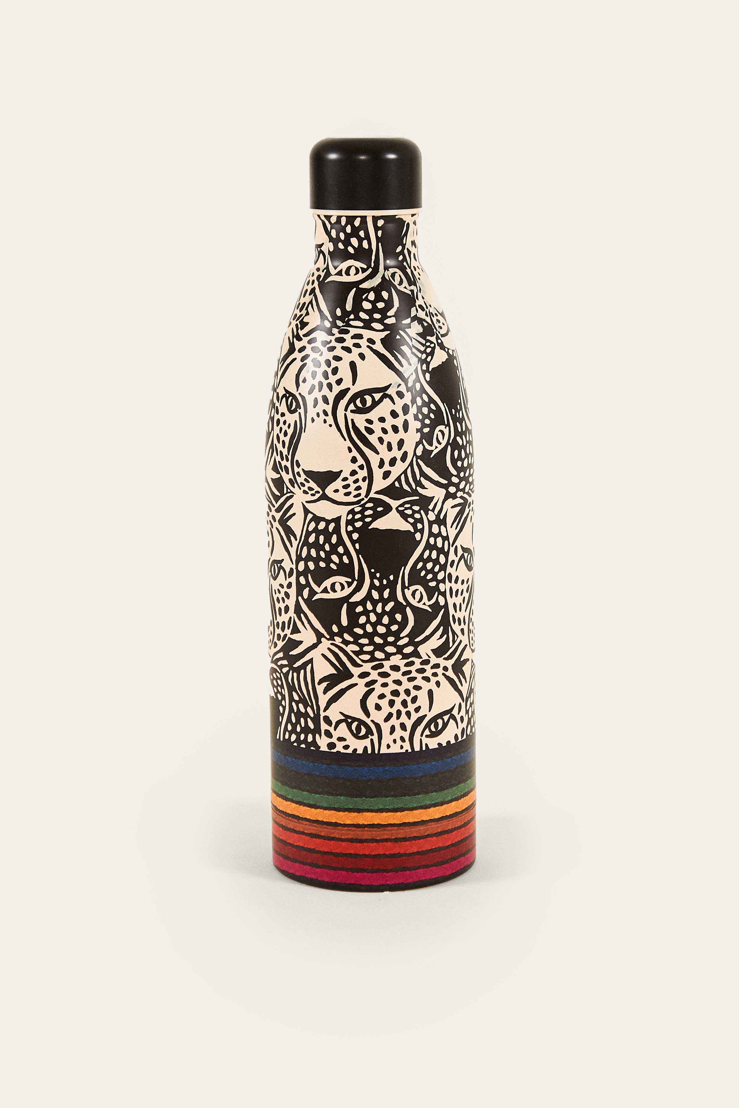 Midnight B&W Leopards Bottle - 3